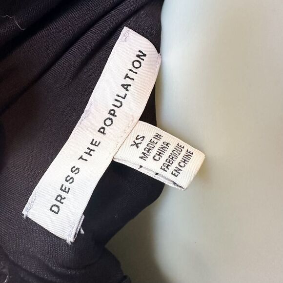 DRESS THE POPULATION Emery Floral Sequin Long Sleeve Midi Dress XS - Picture 5 of 8